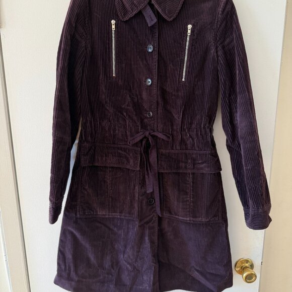 Miu Miu Purple Corduroy Trench Coat - Picture 4 of 10